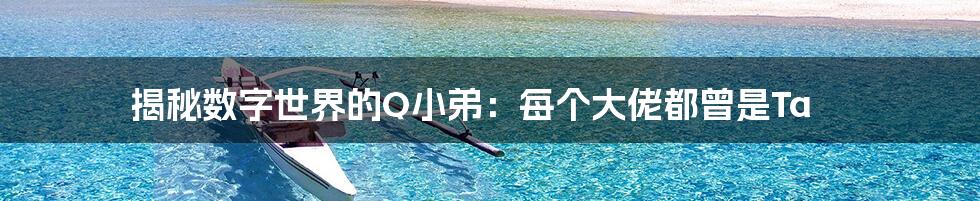 揭秘数字世界的Q小弟：每个大佬都曾是Ta