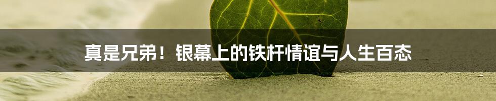 真是兄弟!银幕上的铁杆情谊与人生百态