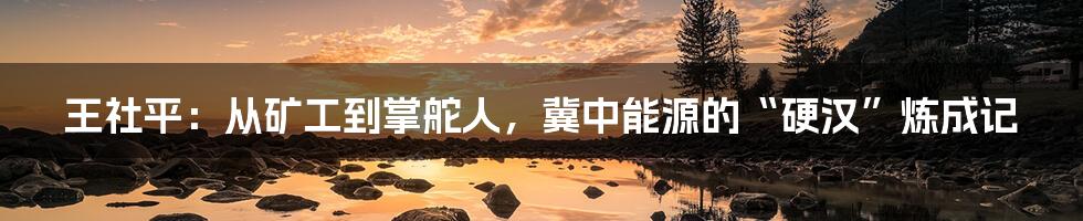 王社平:从矿工到掌舵人,冀中能源的“硬汉”炼成记