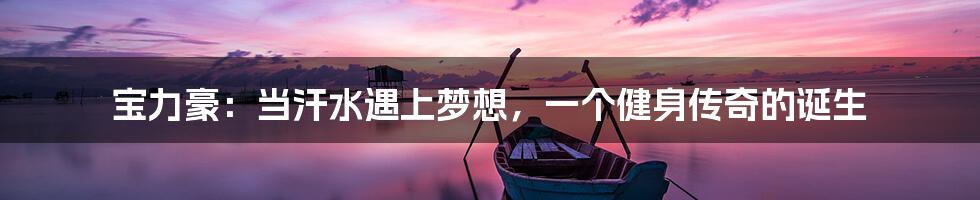 宝力豪：当汗水遇上梦想，一个健身传奇的诞生