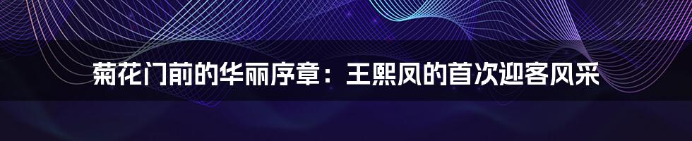 菊花门前的华丽序章:王熙凤的首次迎客风采