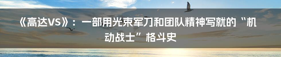 《高达VS》：一部用光束军刀和团队精神写就的“机动战士”格斗史