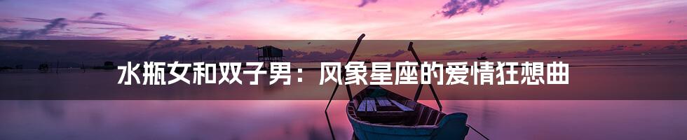 水瓶女和双子男：风象星座的爱情狂想曲