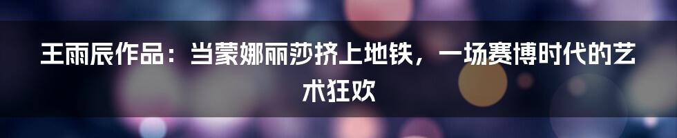 王雨辰作品:当蒙娜丽莎挤上地铁,一场赛博时代的艺术狂欢
