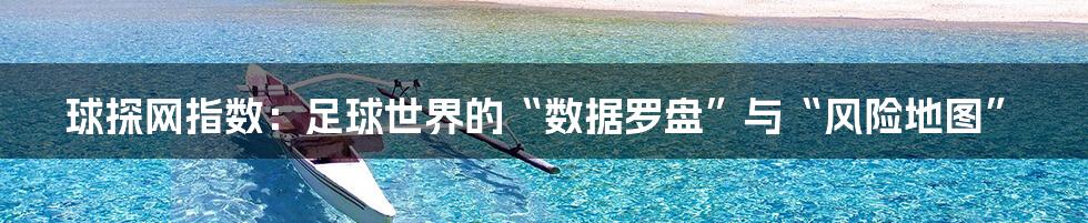 球探网指数：足球世界的“数据罗盘”与“风险地图”