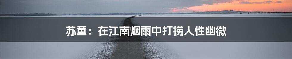 苏童:在江南烟雨中打捞人性幽微