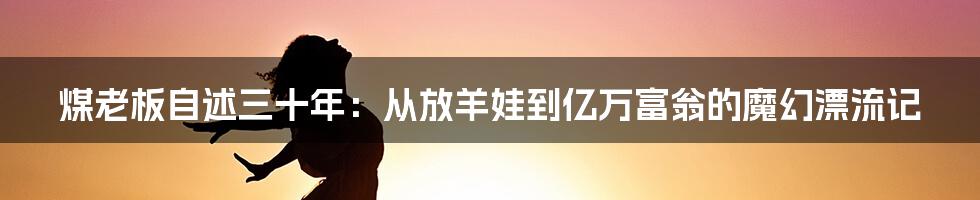 煤老板自述三十年：从放羊娃到亿万富翁的魔幻漂流记