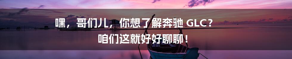 嘿，哥们儿，你想了解奔驰 GLC？ 咱们这就好好聊聊！