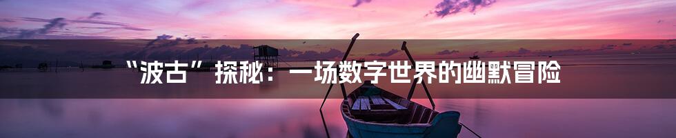“波古”探秘:一场数字世界的幽默冒险