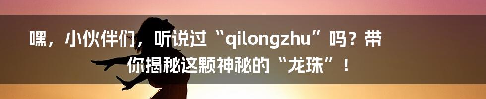 嘿，小伙伴们，听说过“qilongzhu”吗？带你揭秘这颗神秘的“龙珠”！