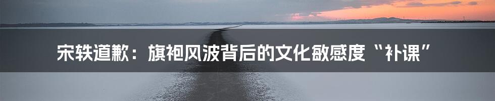 宋轶道歉：旗袍风波背后的文化敏感度“补课”