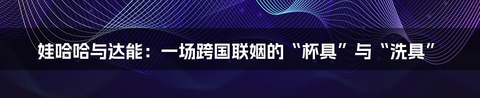 娃哈哈与达能：一场跨国联姻的“杯具”与“洗具”