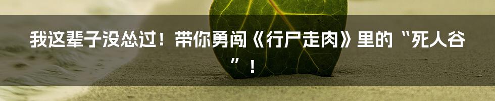 我这辈子没怂过!带你勇闯《行尸走肉》里的“死人谷”!