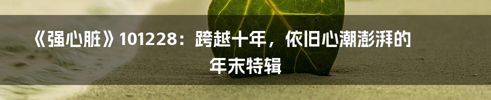 《强心脏》101228:跨越十年,依旧心潮澎湃的年末特辑