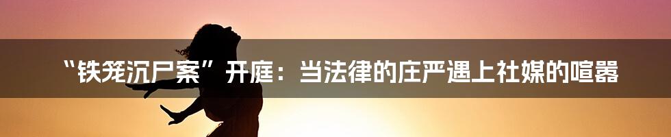 “铁笼沉尸案”开庭:当法律的庄严遇上社媒的喧嚣