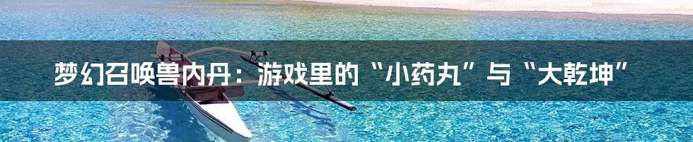 梦幻召唤兽内丹:游戏里的“小药丸”与“大乾坤”
