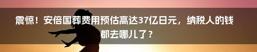 震惊!安倍国葬费用预估高达37亿日元,纳税人的钱都去哪儿了?