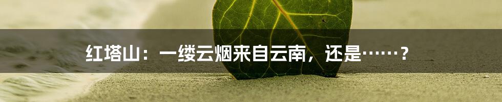 红塔山：一缕云烟来自云南，还是……？
