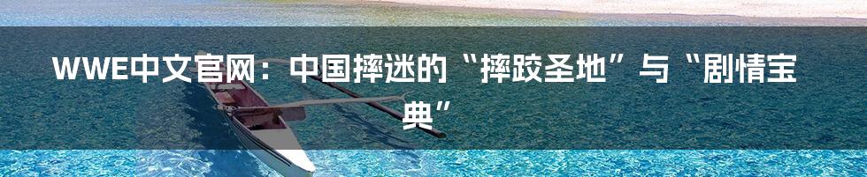 WWE中文官网：中国摔迷的“摔跤圣地”与“剧情宝典”