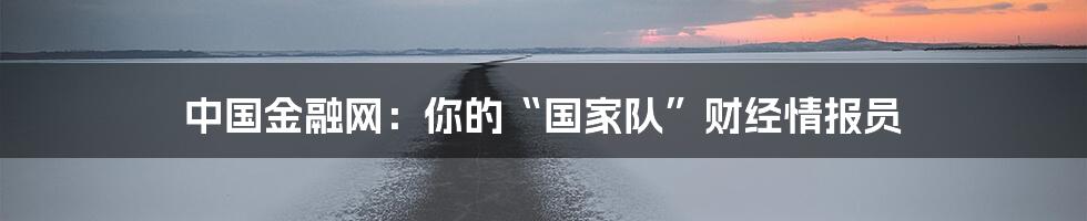 中国金融网:你的“国家队”财经情报员