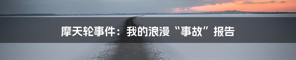 摩天轮事件:我的浪漫“事故”报告