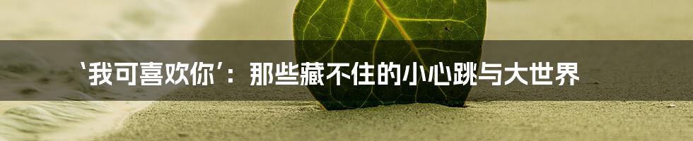 ‘我可喜欢你’:那些藏不住的小心跳与大世界