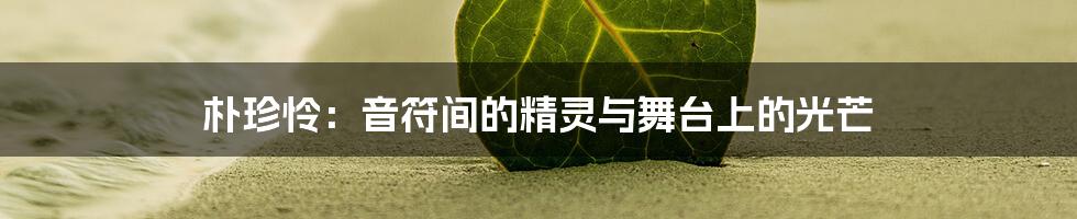 朴珍怜:音符间的精灵与舞台上的光芒