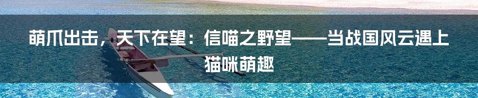 萌爪出击,天下在望:信喵之野望——当战国风云遇上猫咪萌趣