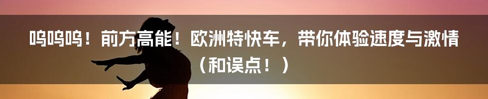 呜呜呜!前方高能!欧洲特快车,带你体验速度与激情(和误点!)