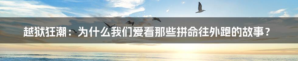 越狱狂潮：为什么我们爱看那些拼命往外跑的故事？