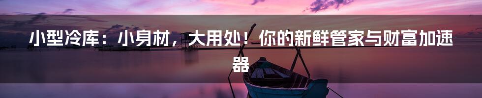 小型冷库：小身材，大用处！你的新鲜管家与财富加速器