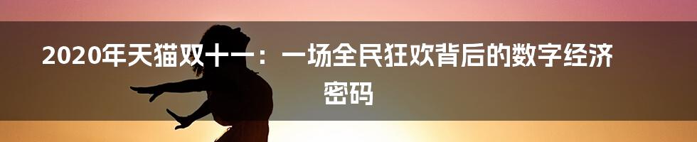 2020年天猫双十一：一场全民狂欢背后的数字经济密码