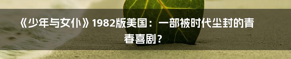 《少年与女仆》1982版美国:一部被时代尘封的青春喜剧?