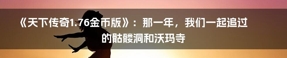 《天下传奇1.76金币版》:那一年,我们一起追过的骷髅洞和沃玛寺