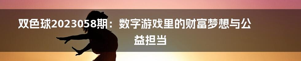 双色球2023058期:数字游戏里的财富梦想与公益担当