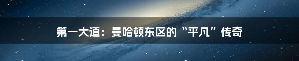 第一大道:曼哈顿东区的“平凡”传奇
