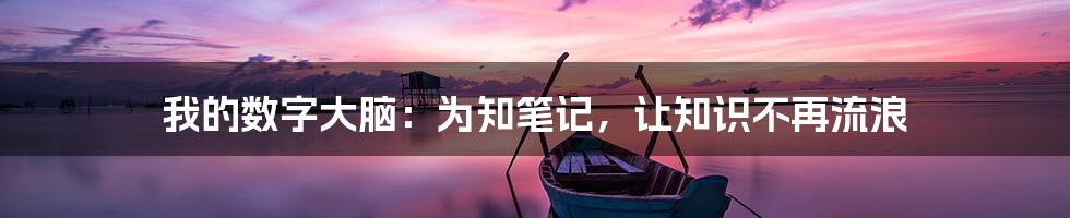 我的数字大脑:为知笔记,让知识不再流浪