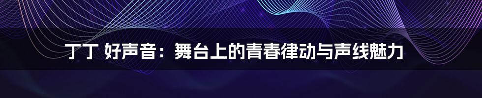 丁丁 好声音:舞台上的青春律动与声线魅力