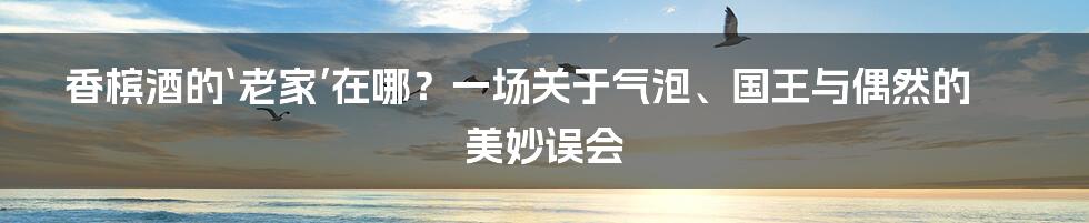 香槟酒的‘老家’在哪?一场关于气泡、国王与偶然的美妙误会