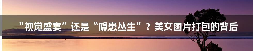 “视觉盛宴”还是“隐患丛生”?美女图片打包的背后
