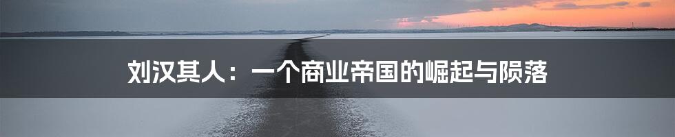 刘汉其人:一个商业帝国的崛起与陨落