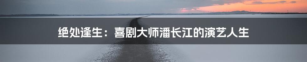 绝处逢生:喜剧大师潘长江的演艺人生