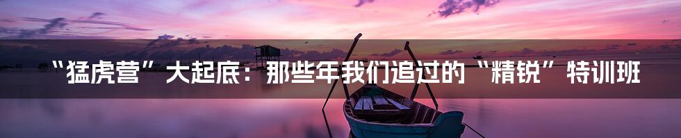 “猛虎营”大起底：那些年我们追过的“精锐”特训班
