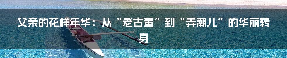 父亲的花样年华：从“老古董”到“弄潮儿”的华丽转身