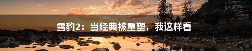 雪豹2：当经典被重塑，我这样看