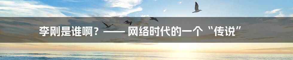 李刚是谁啊？—— 网络时代的一个“传说”