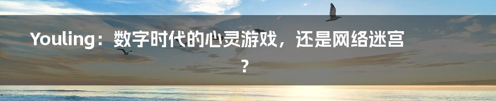 Youling：数字时代的心灵游戏，还是网络迷宫？