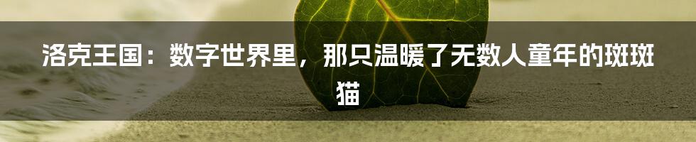 洛克王国：数字世界里，那只温暖了无数人童年的斑斑猫