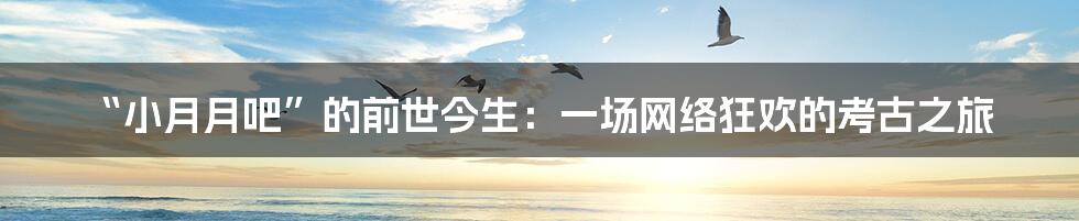 “小月月吧”的前世今生：一场网络狂欢的考古之旅