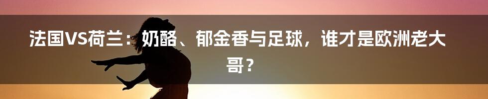 法国VS荷兰:奶酪、郁金香与足球,谁才是欧洲老大哥?